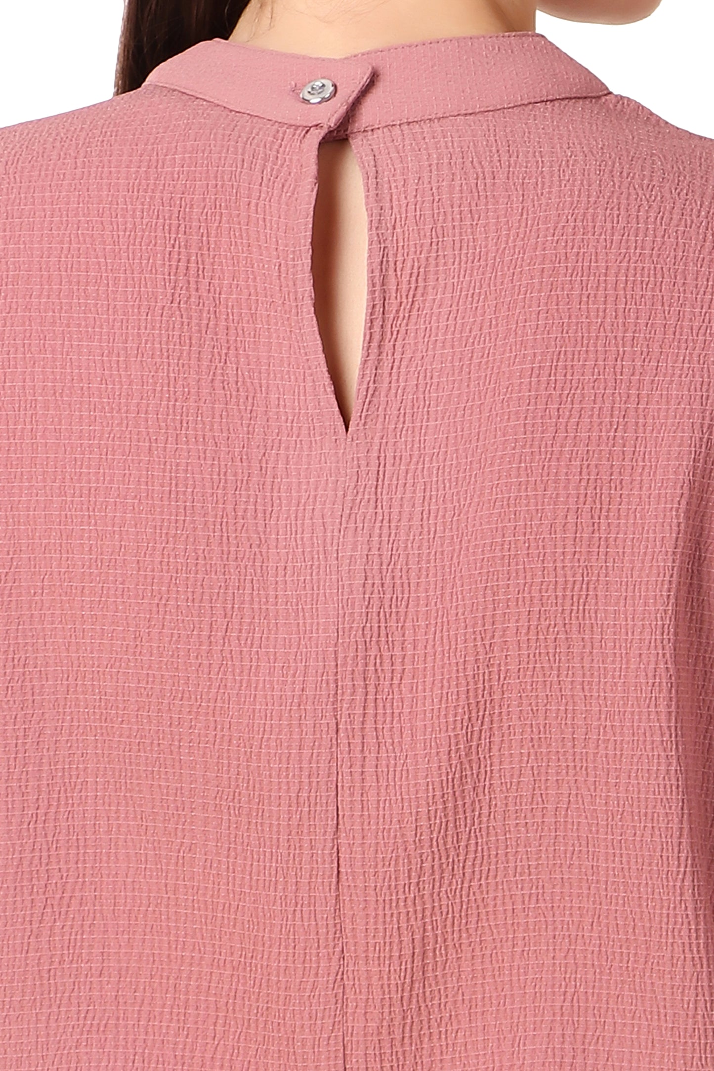 BoheeWohee Casual Textured Top-Petite Orchid