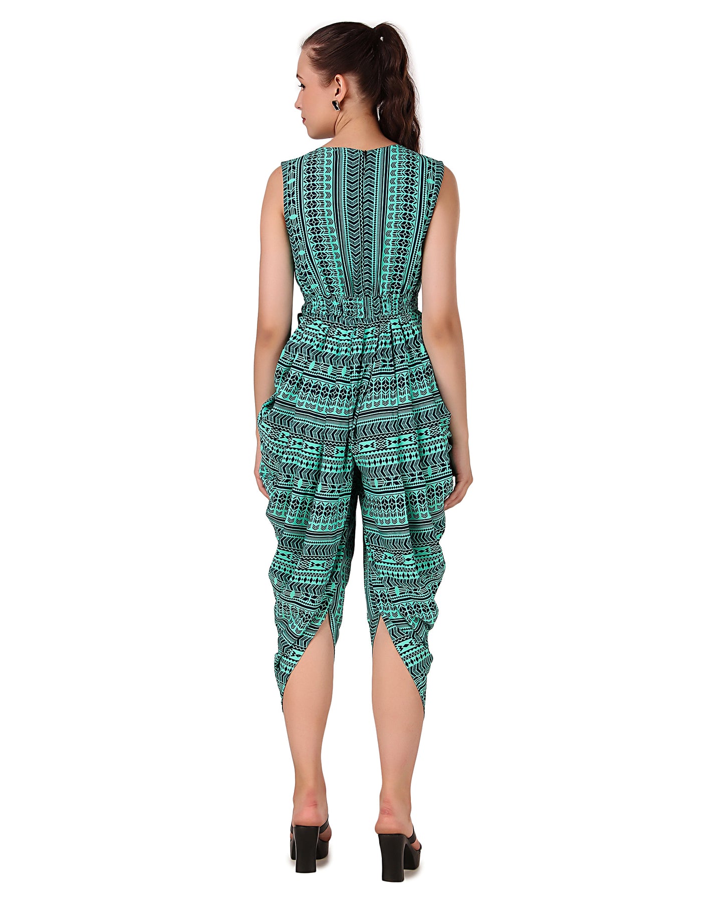 BoheeWohee Women's Maxi Jumpsuit - Dhoti Style- Shamrock Tribe