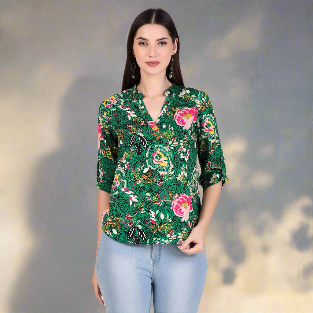 floral print top