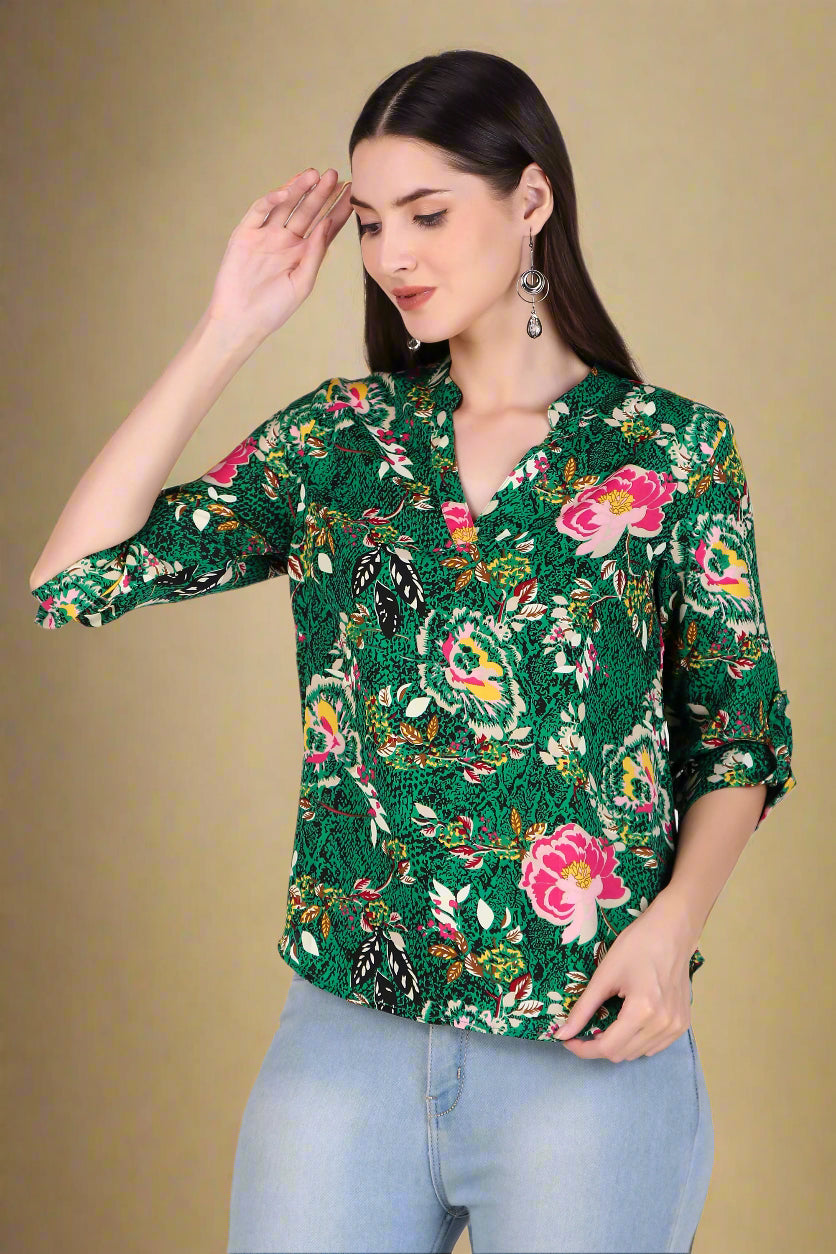 floral print top