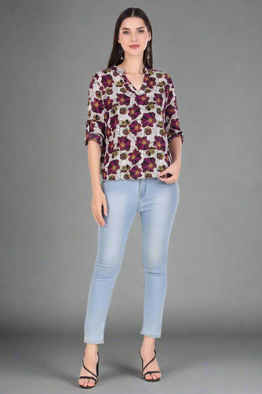 half sleeve top