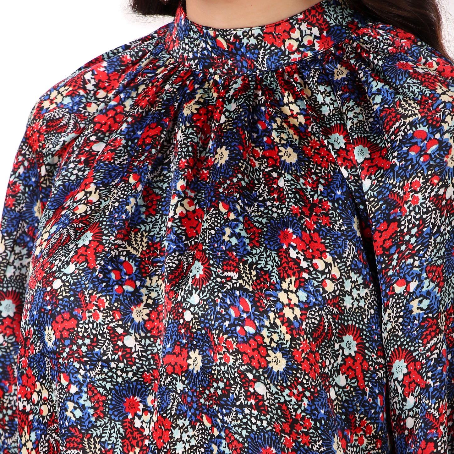 long sleeves satin top swatch