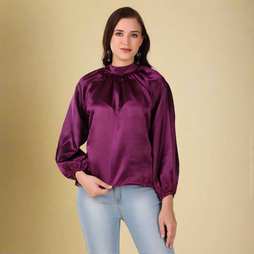 satin top for women