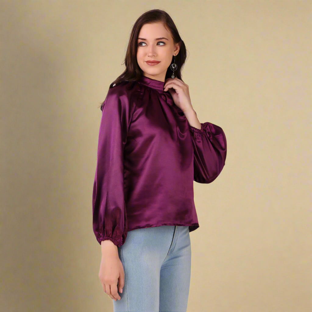 satin top for women
