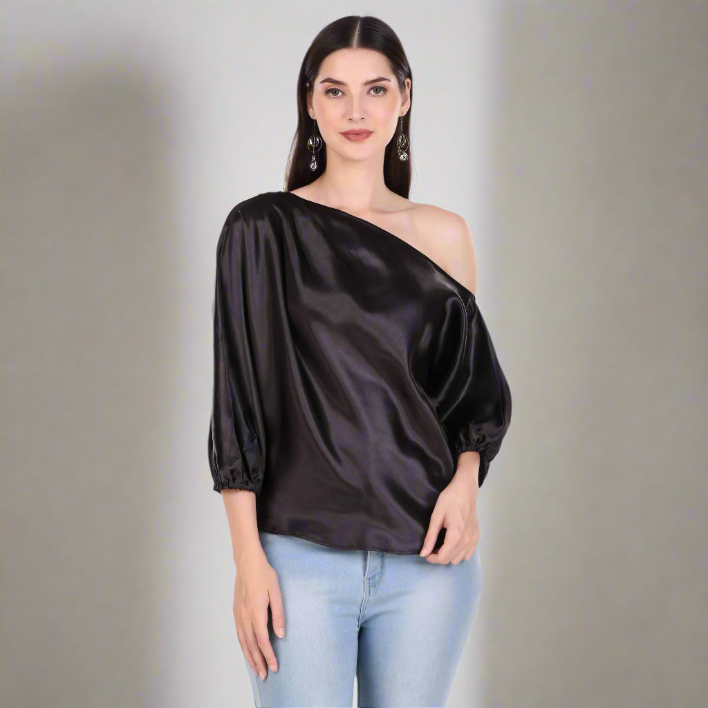 1 shoulder top plain
