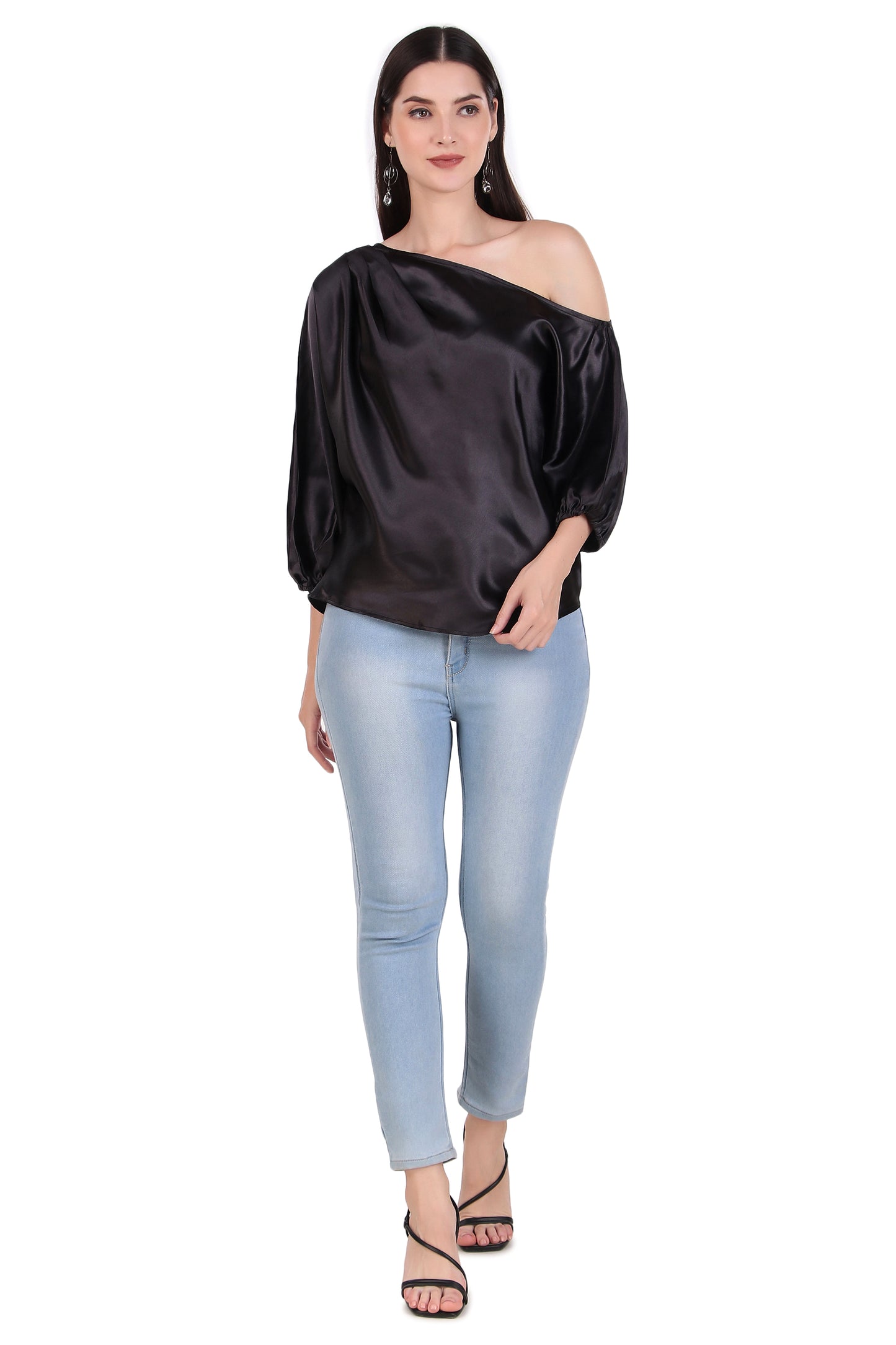 1 shoulder top plain
