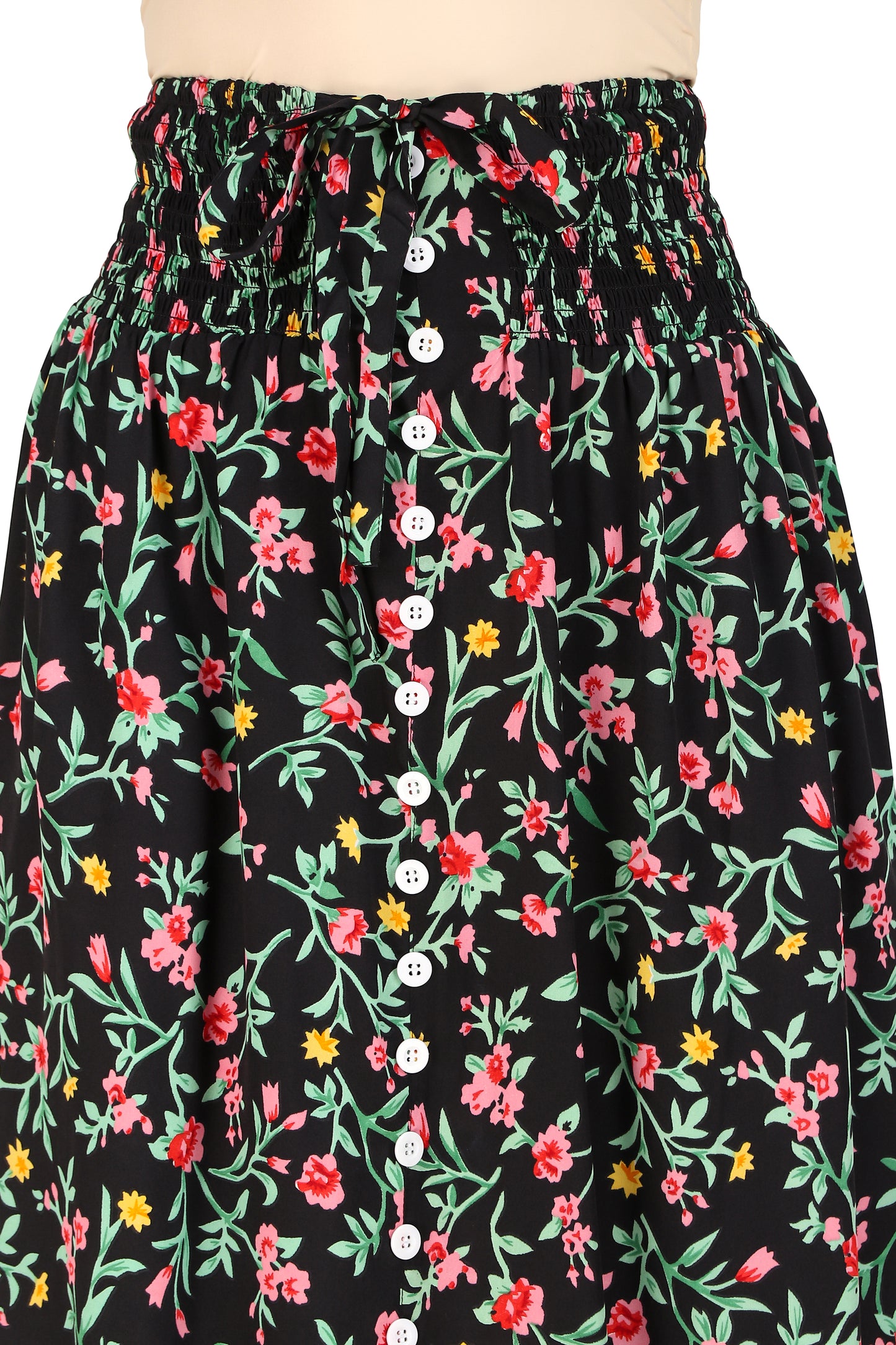 BoheeWohee Casual Women's Off-Shoulder Dress & Floral Maxi Skirt Black Forest