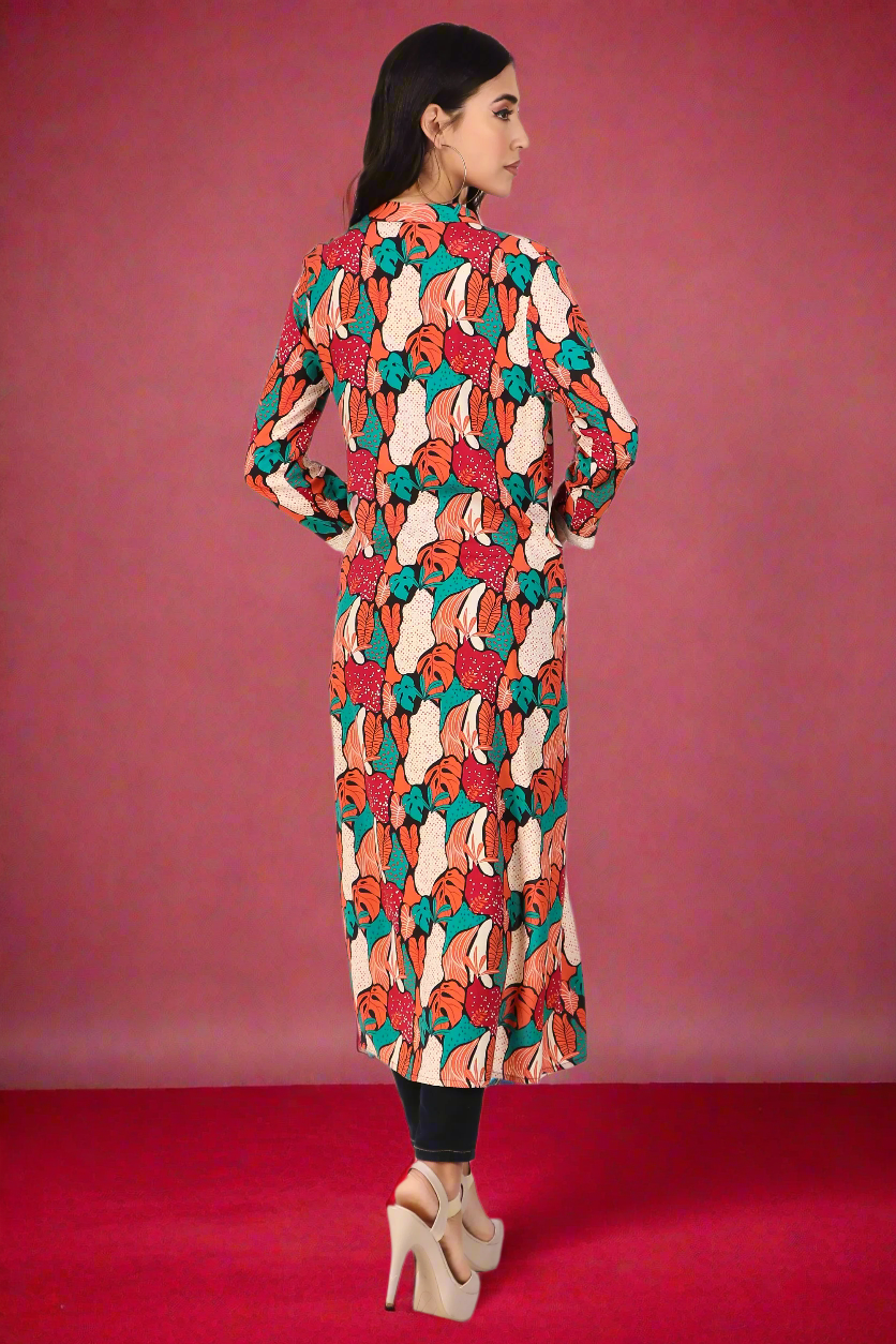 BoheeWohee Stylish Long Shrugs for Women with Exquisite Lase Detailing - Cardinal Red