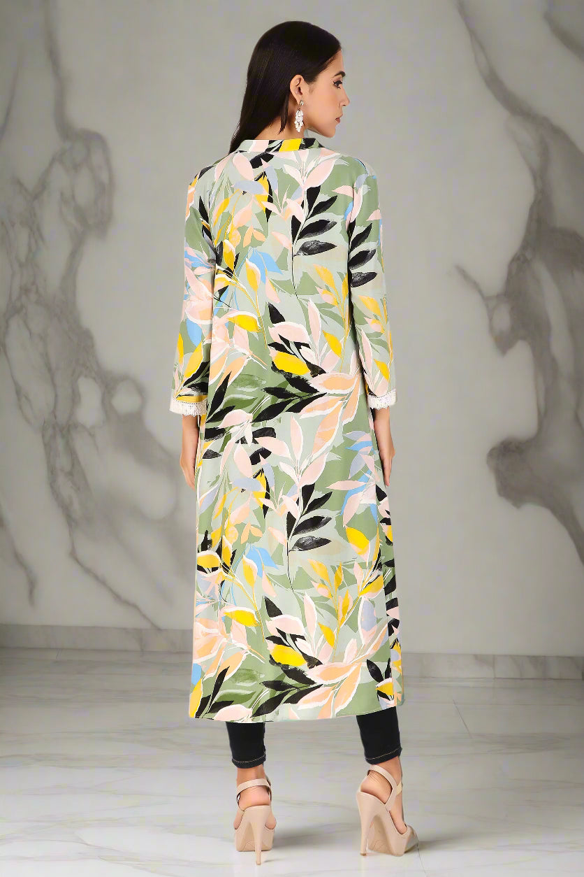 BoheeWohee Stylish Long Shrugs for Women with Exquisite Lase Detailing - Celeste