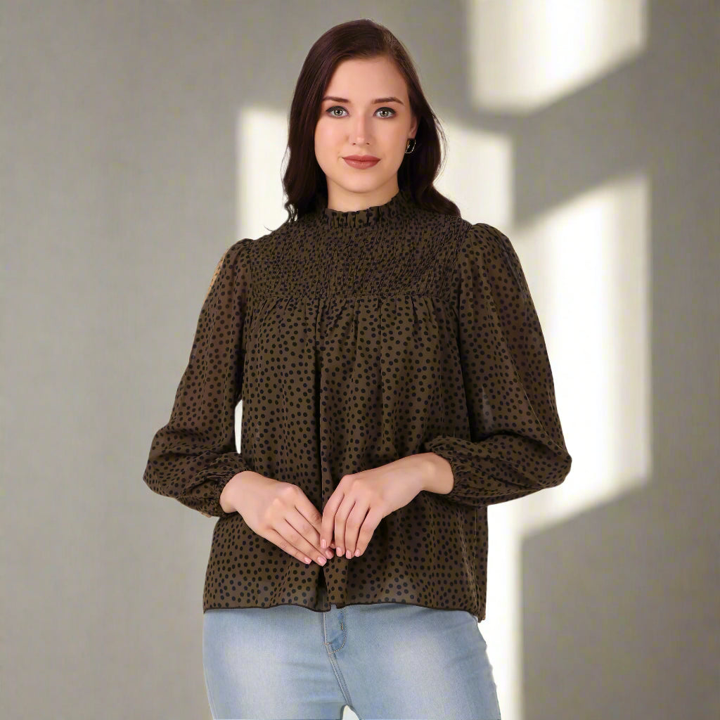 Georgette Long Sleeve Top