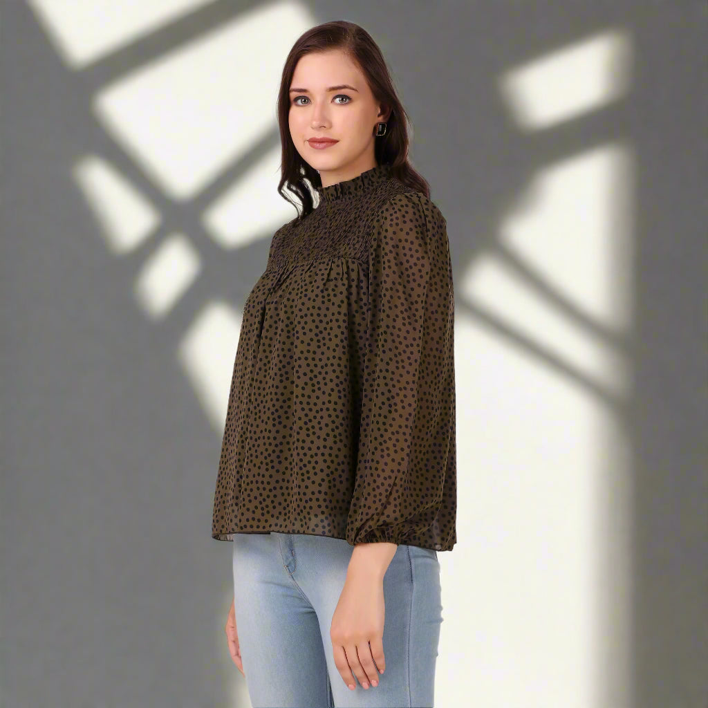 Georgette Long Sleeve Top side