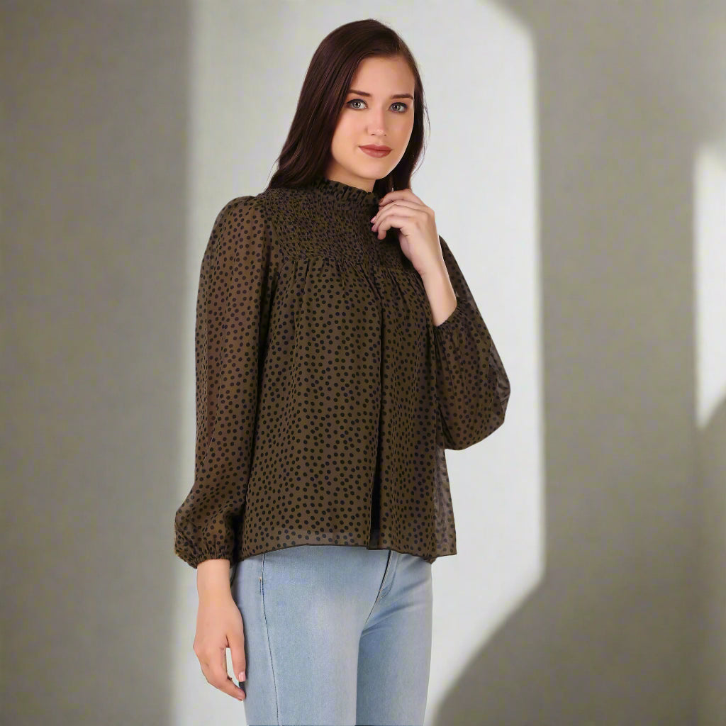 Georgette Long Sleeve Top side