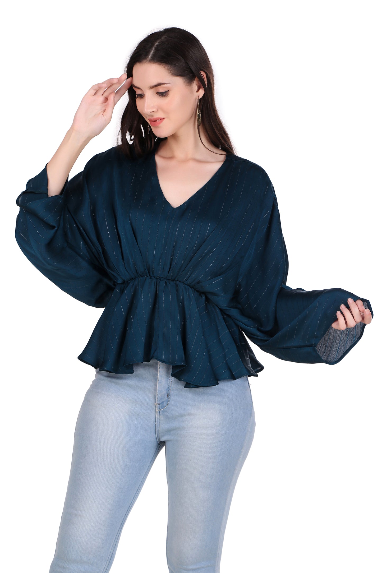 Green Chiffon Kimono Top