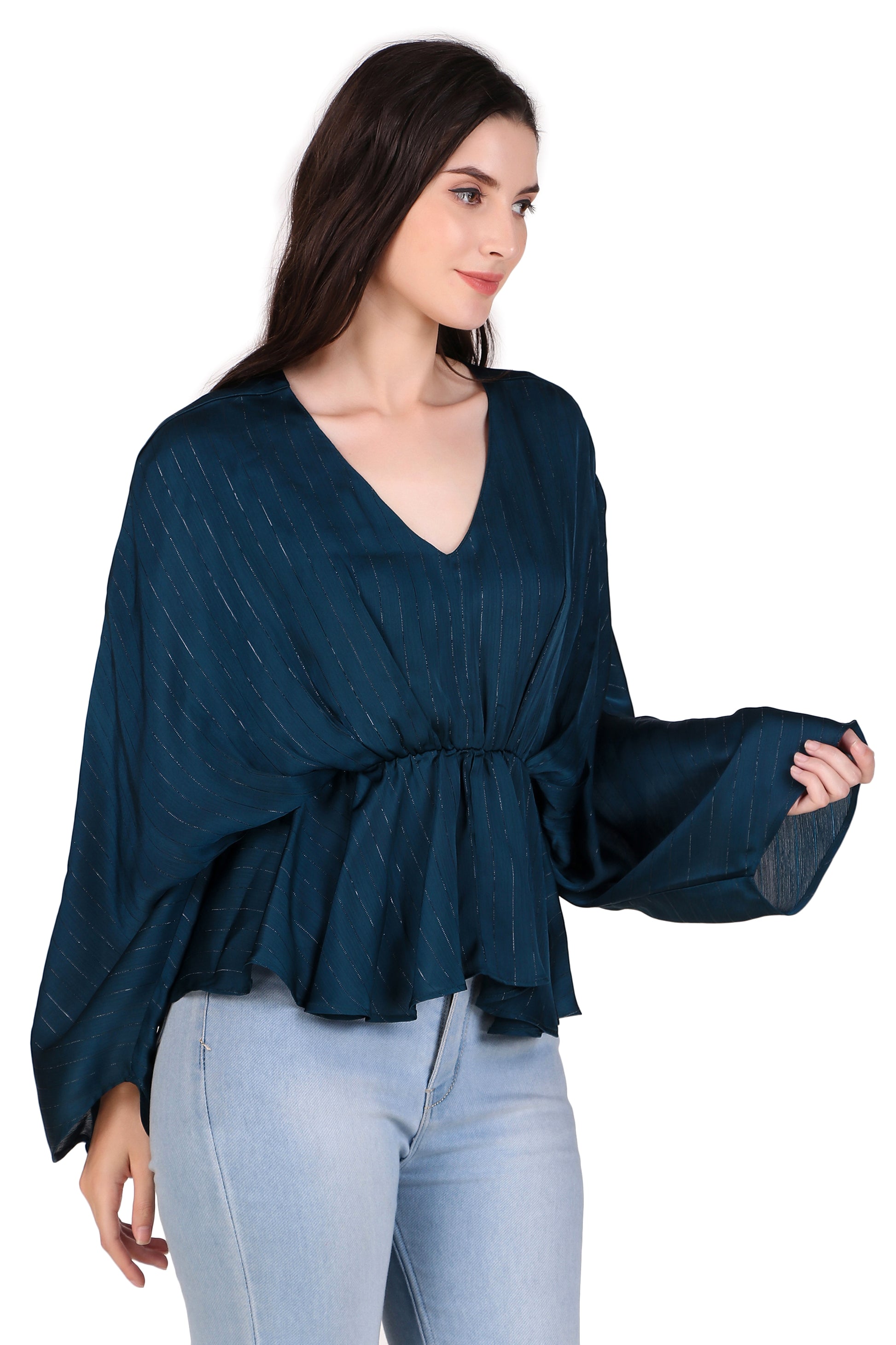 Green Chiffon Kimono Top