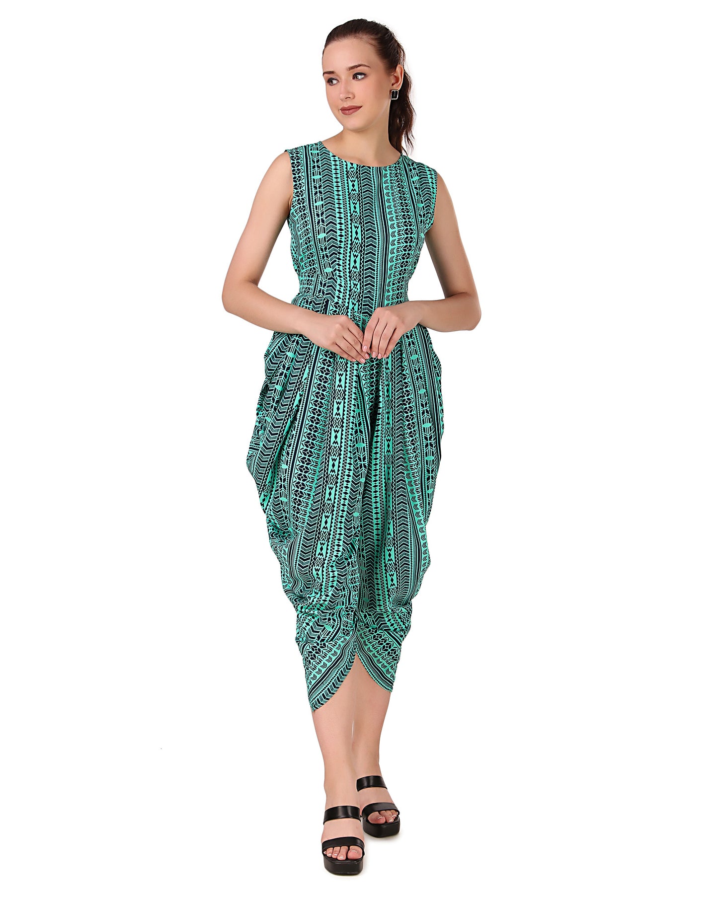 BoheeWohee Women's Maxi Jumpsuit - Dhoti Style- Shamrock Tribe