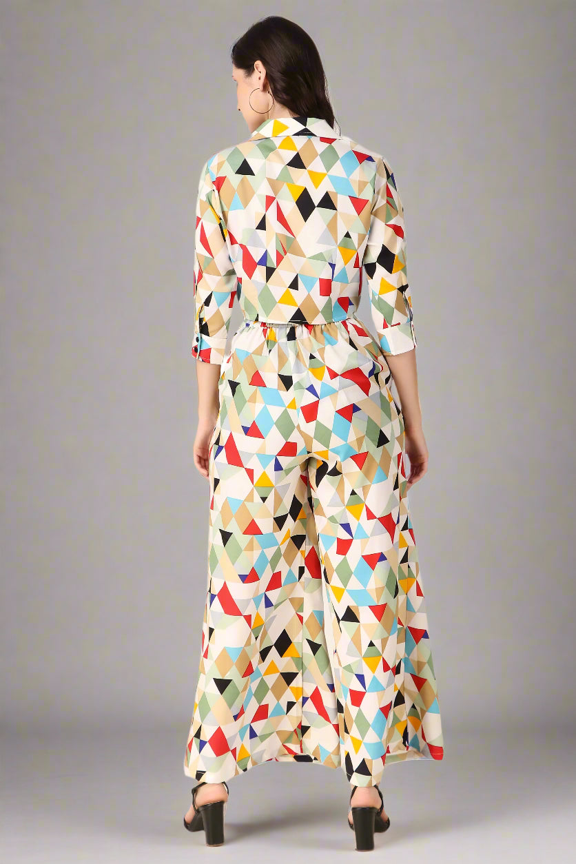 BoheeWohee Women's Co-ord Set - Effortless Style in Soft Elegance-  Mosaic