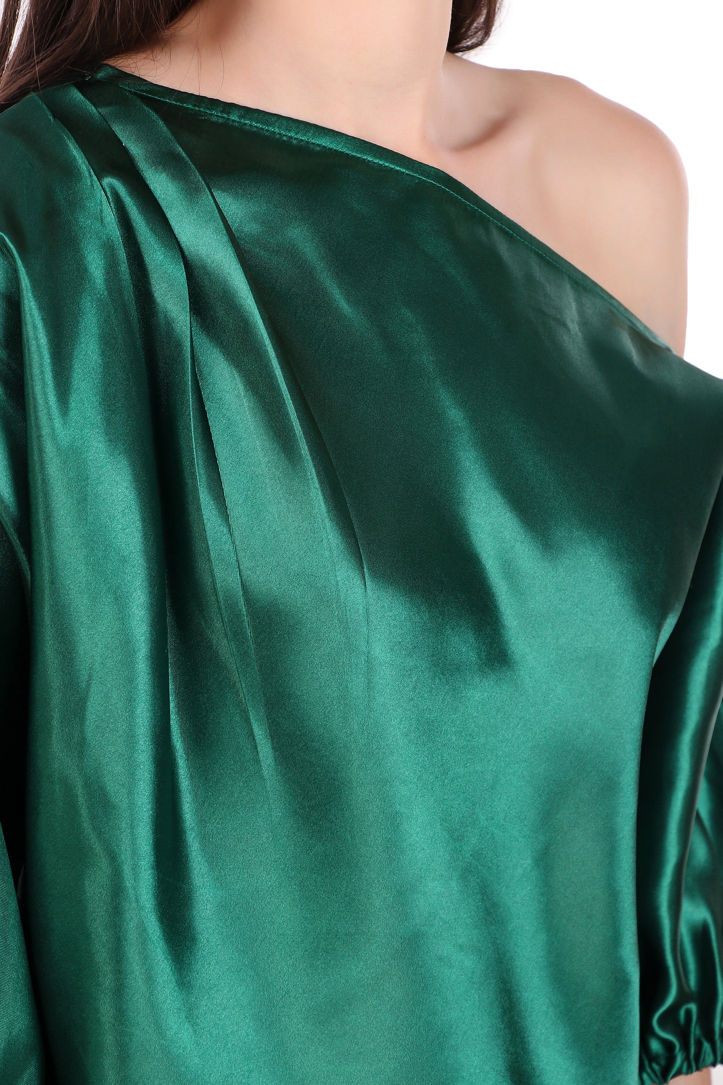 One Shoulder tops for women green