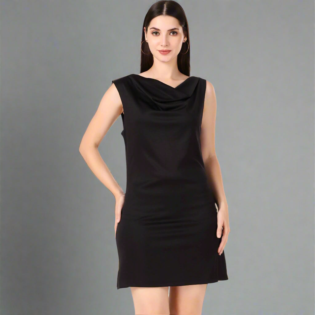 black one piece dress
