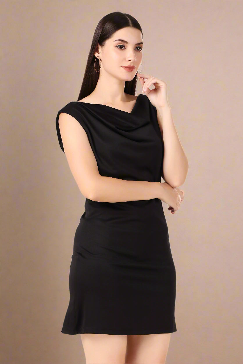 black one piece dress
