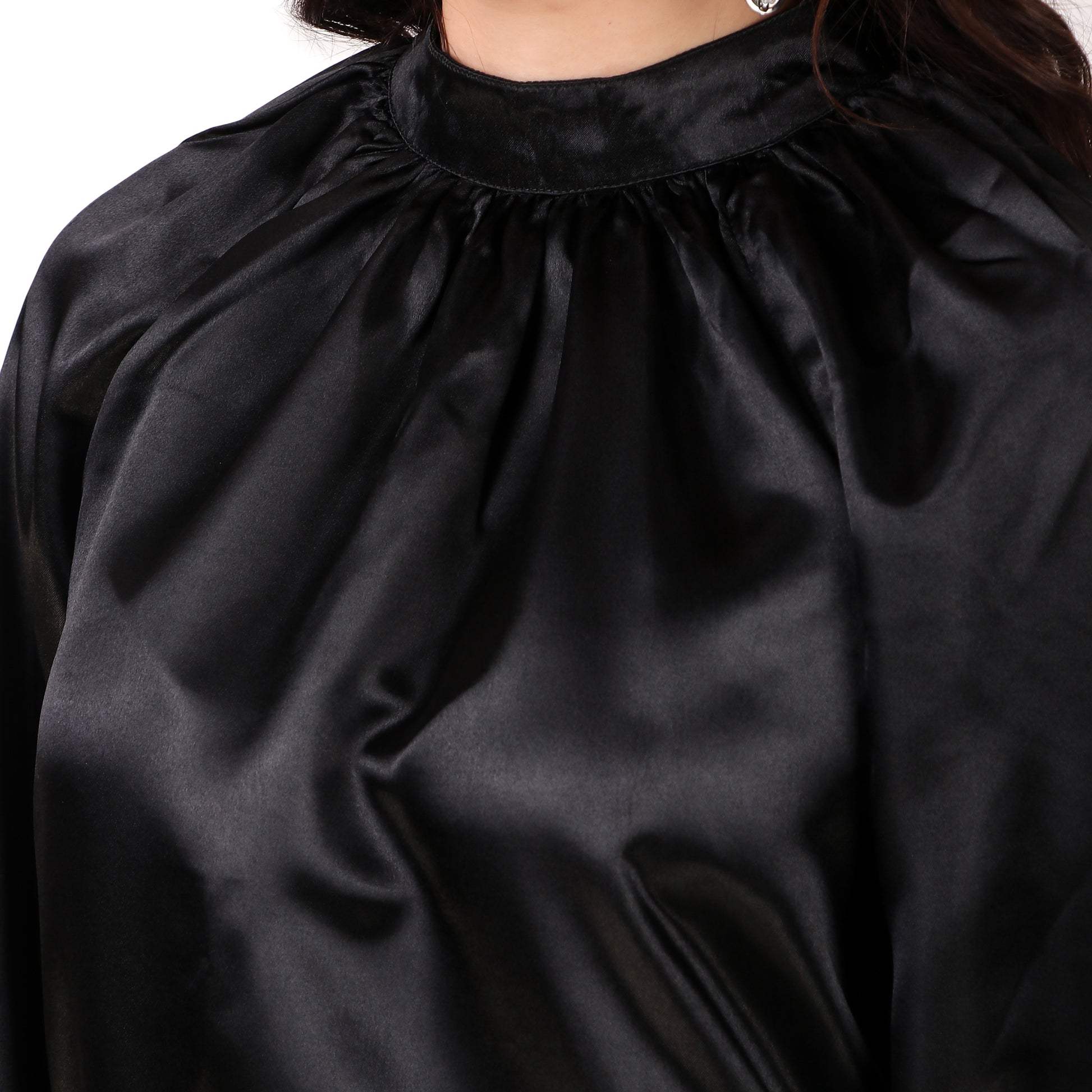 black satin top swatch