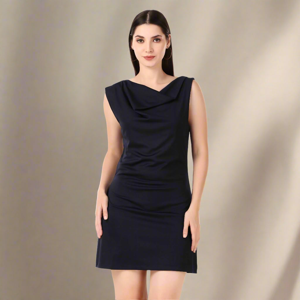 blue one piece dress
