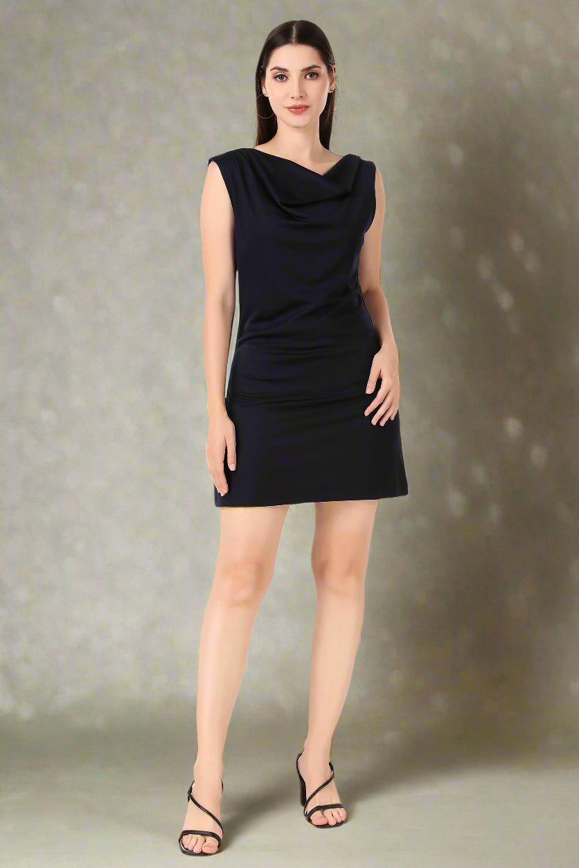 blue one piece dress
