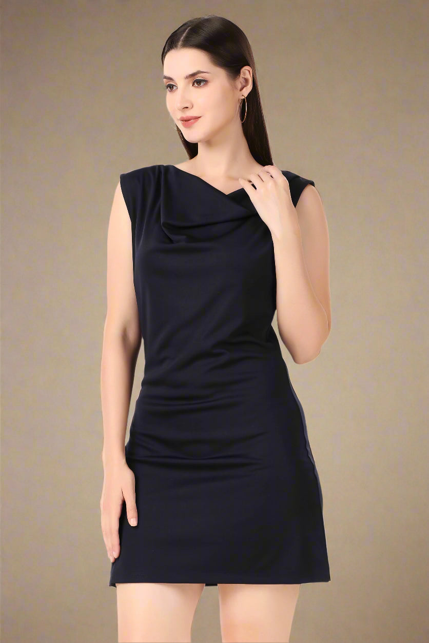 blue one piece dress
