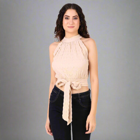 crop top for women beige
