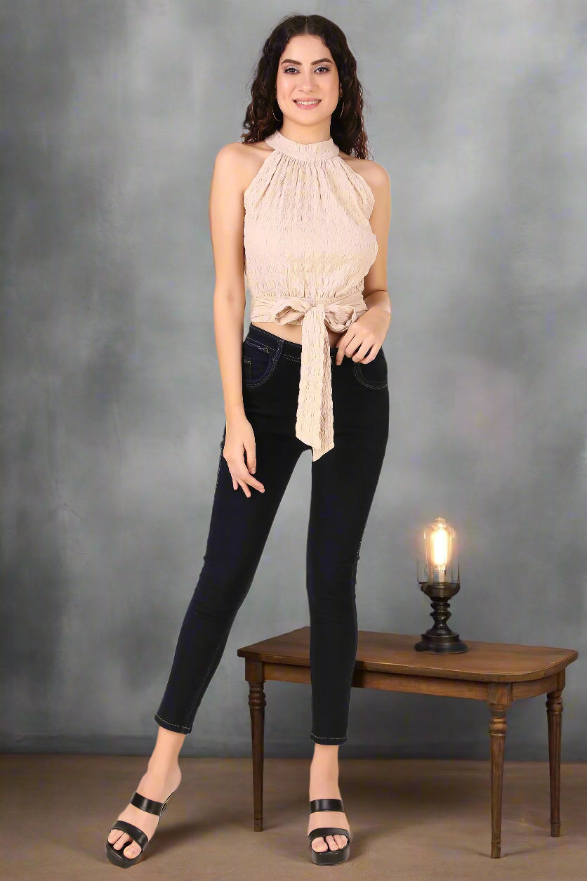 crop top for women beige
