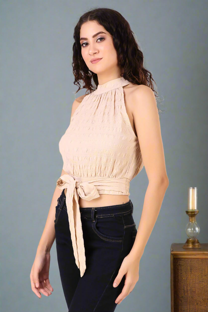 crop top for women beige
