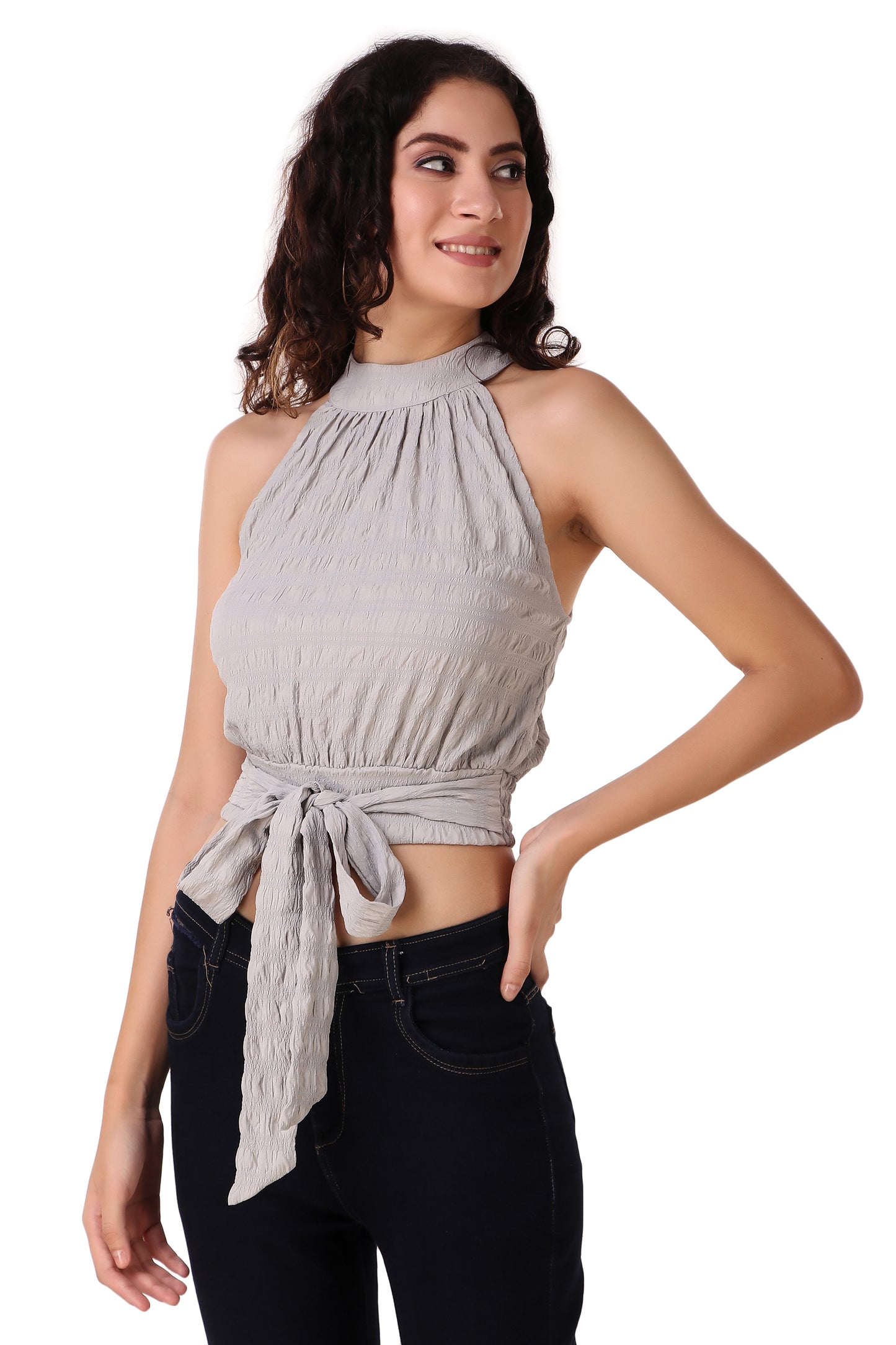 crop top for women grey