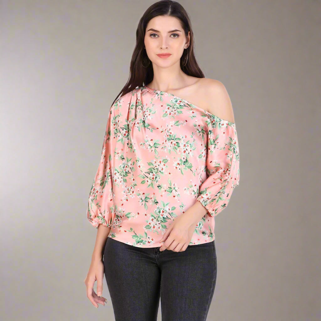 One shoulder top for women