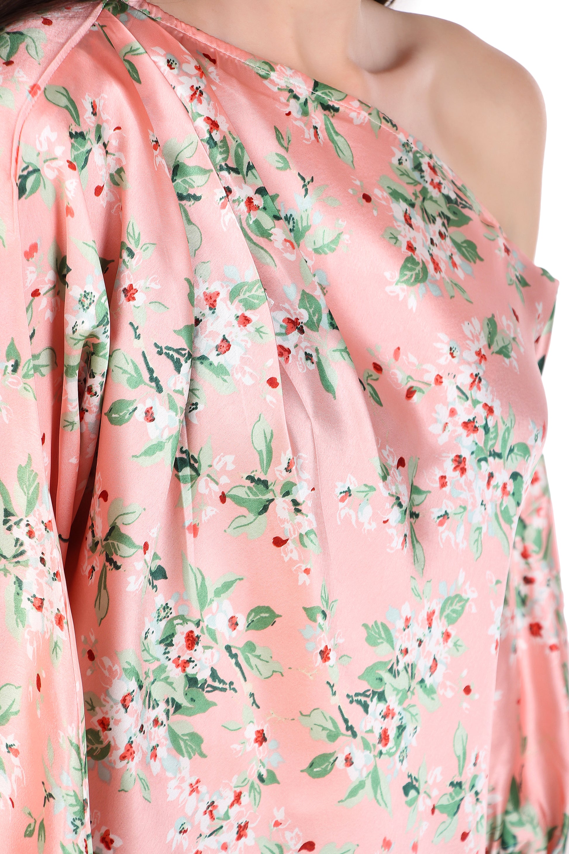 floral one-shoulder top side