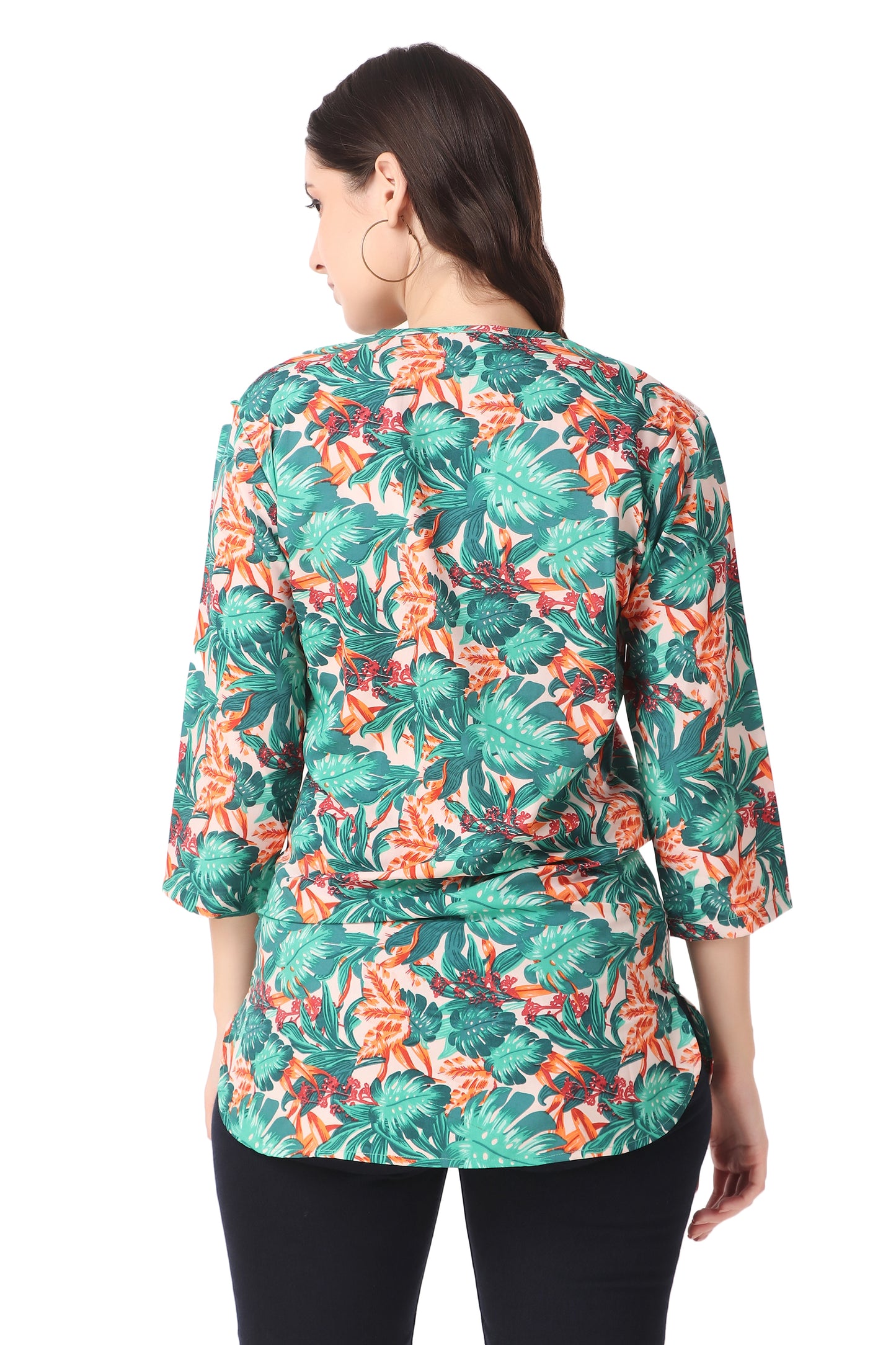 floral print tunic top 