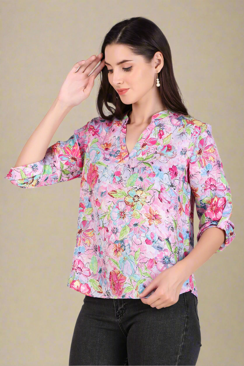 floral printed women top
