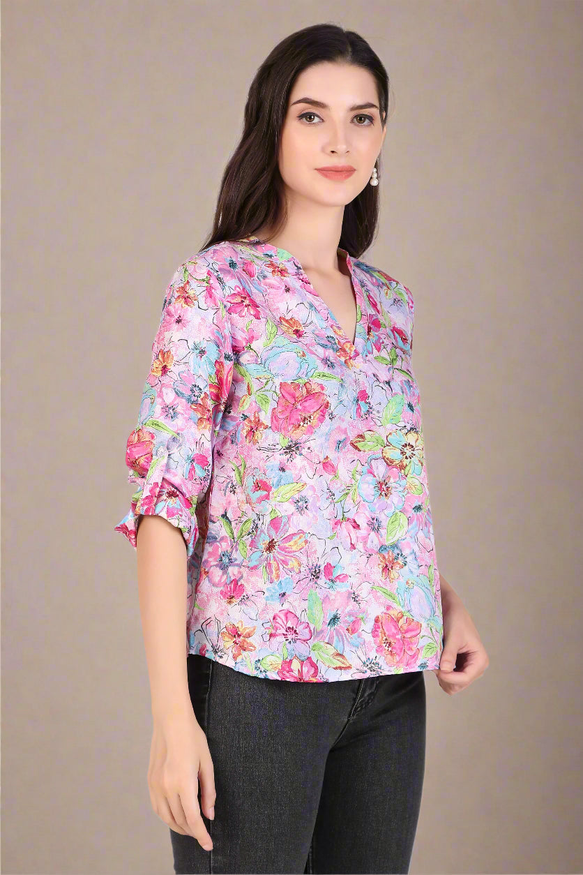 floral printed women top
