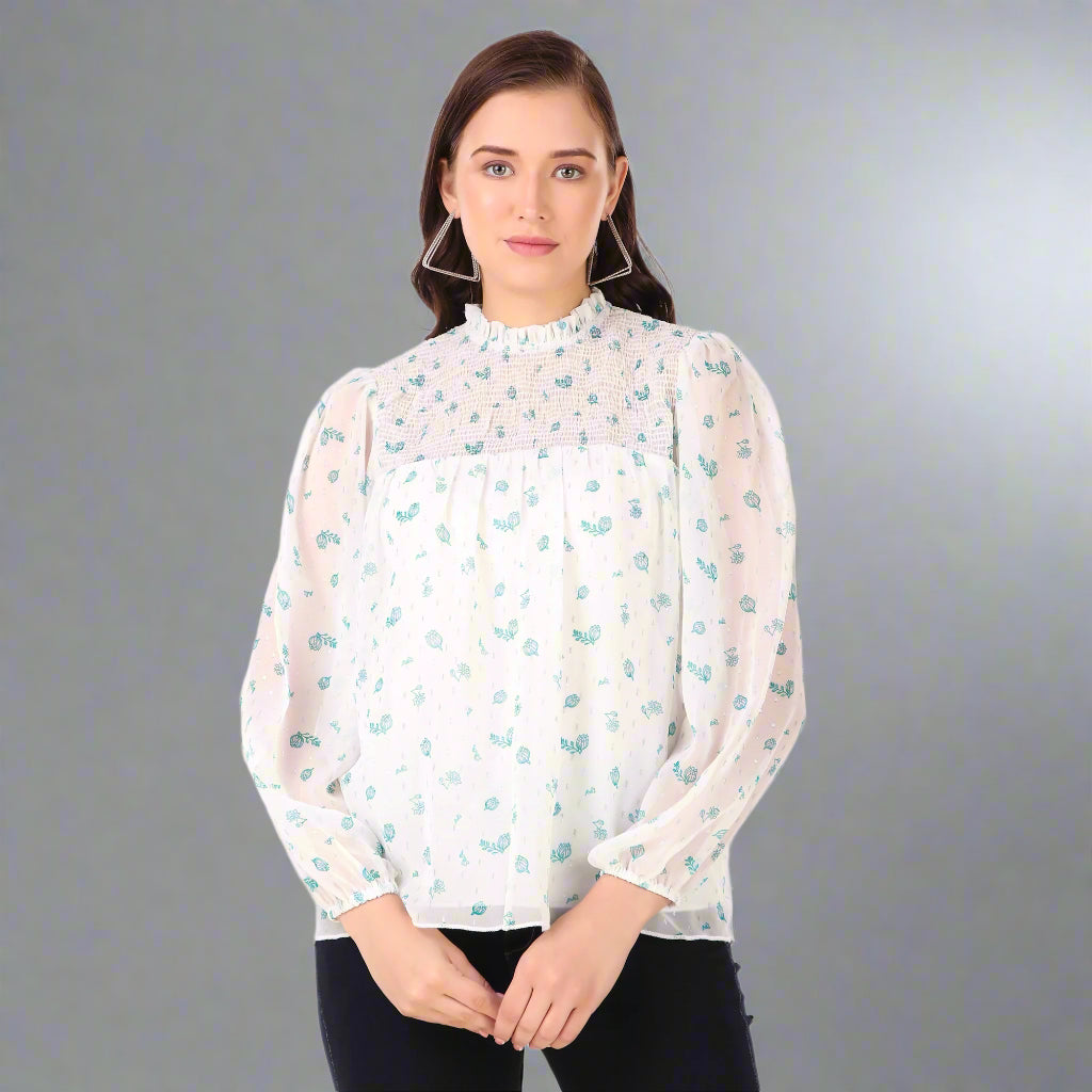 full sleeves georgette tops