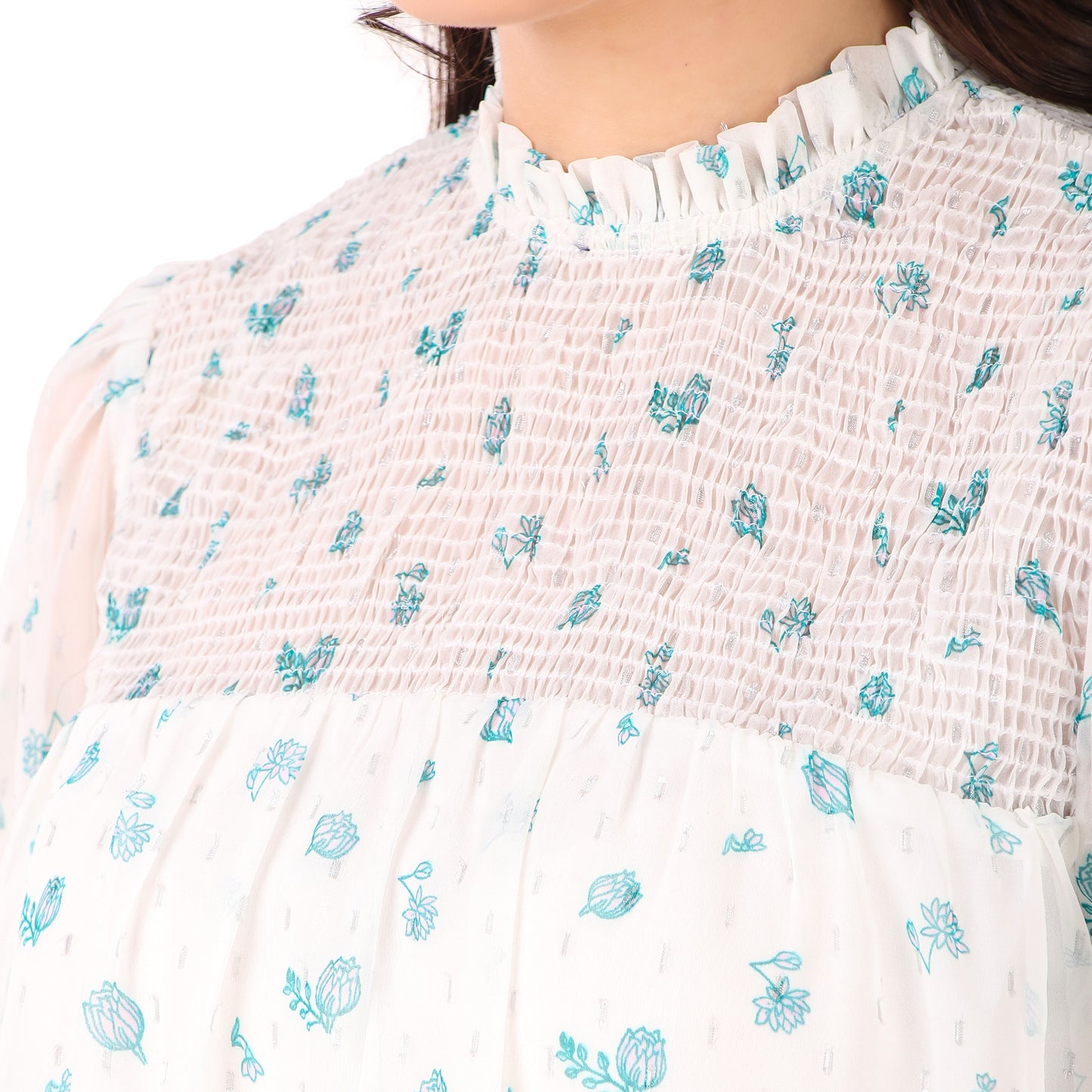 full sleeves georgette tops swatch