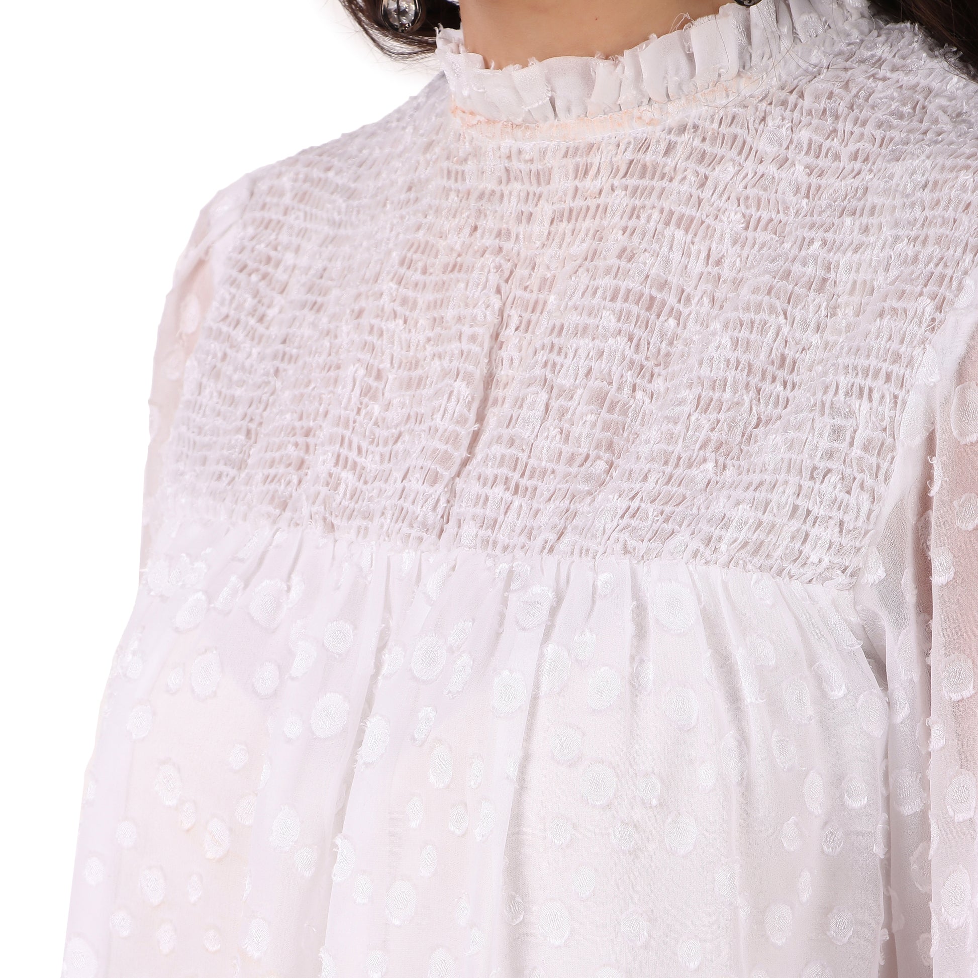 georgette white top swatch