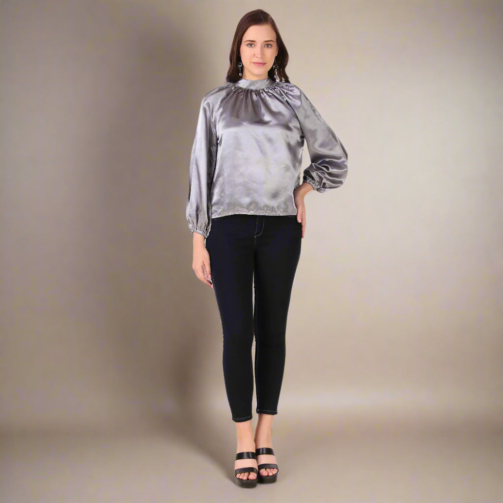 grey tops for women 
