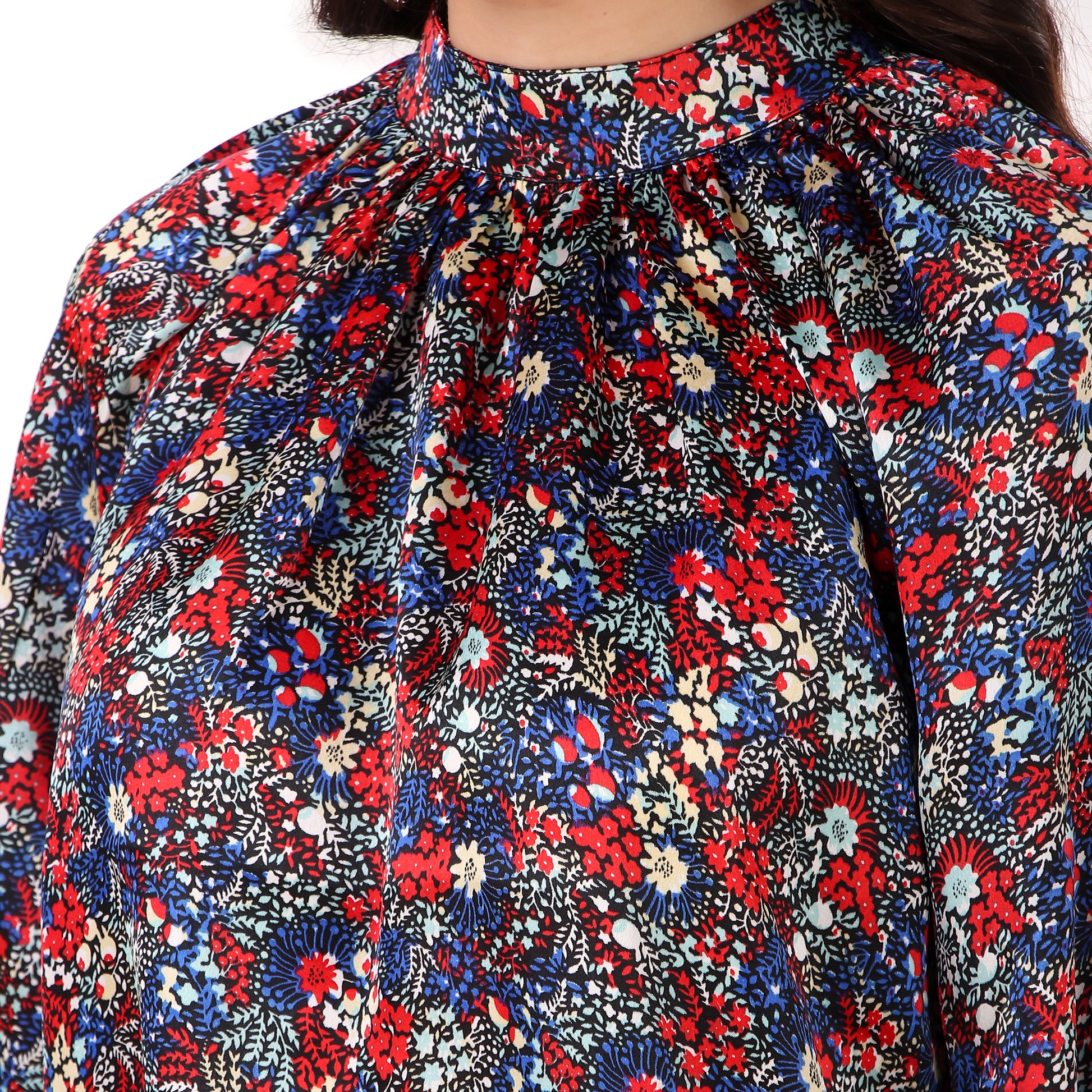 long sleeves satin top swatch