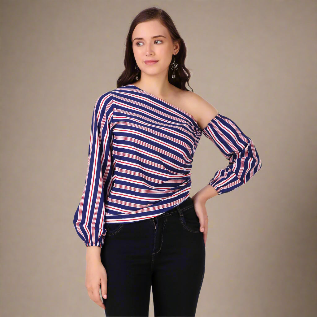 one shoulder top for women