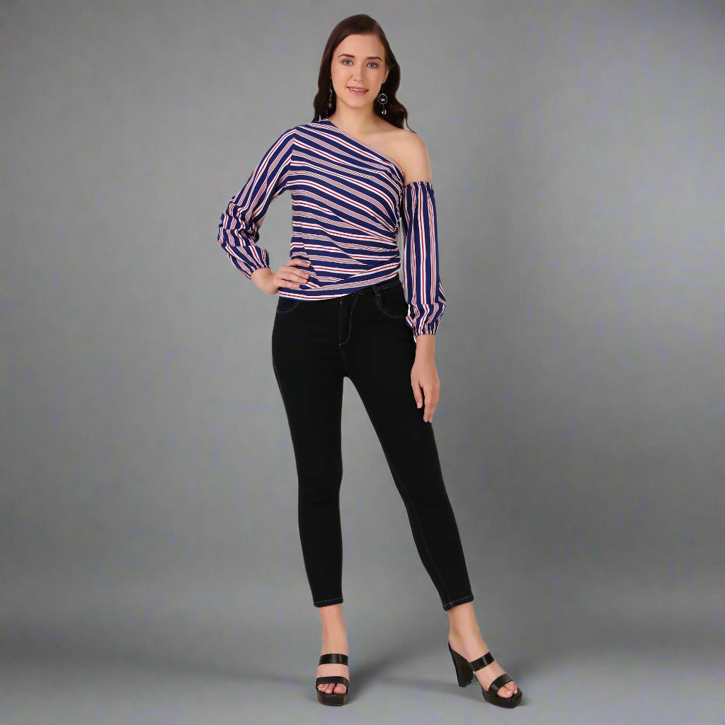 one shoulder top for women