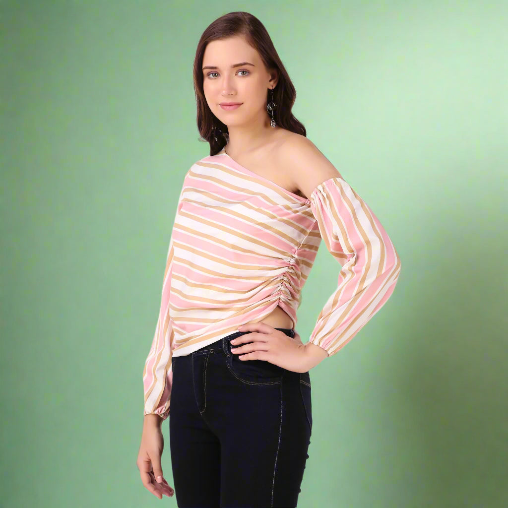 one shoulder top for women