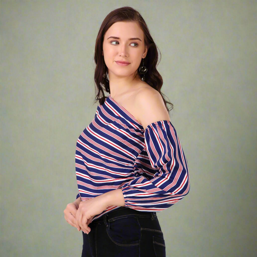 one shoulder top for women