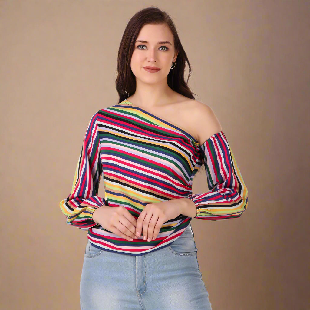 one shoulder top for women