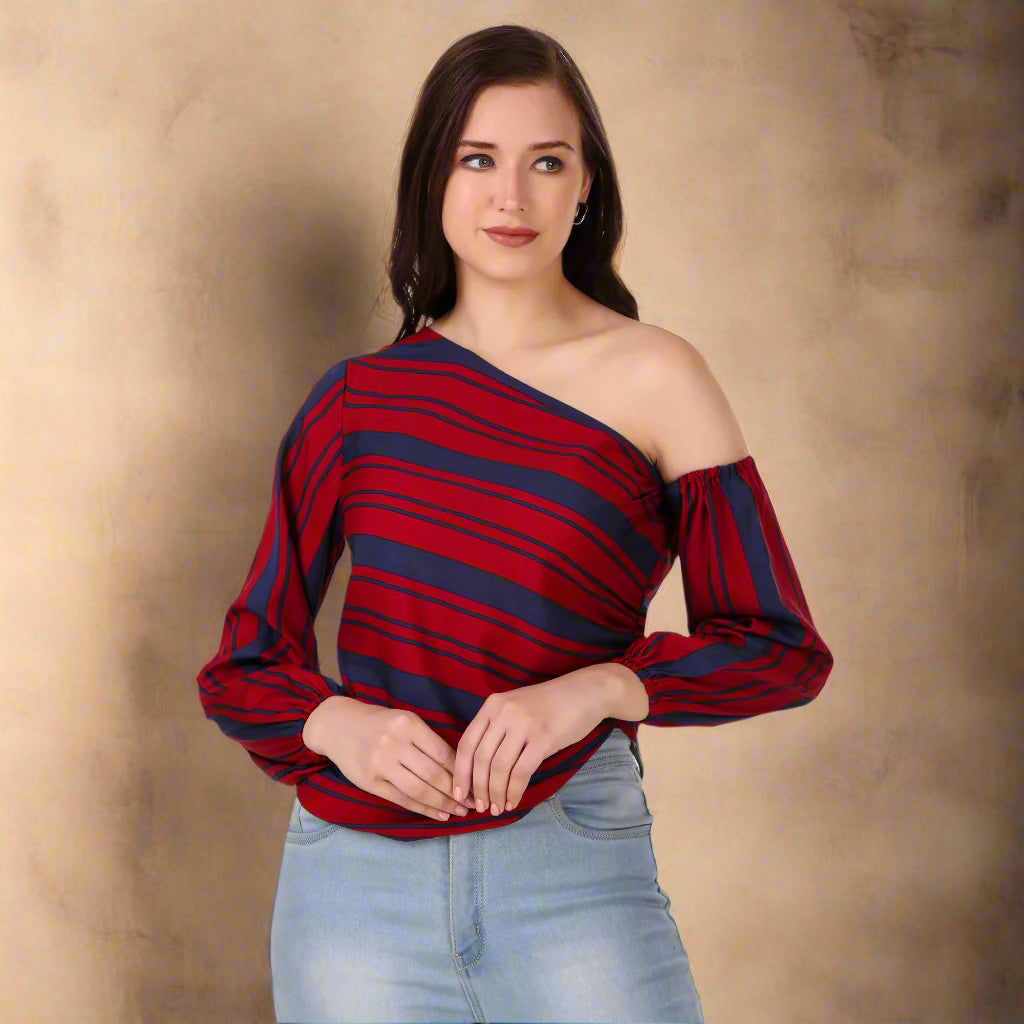 one shoulder tops for women
