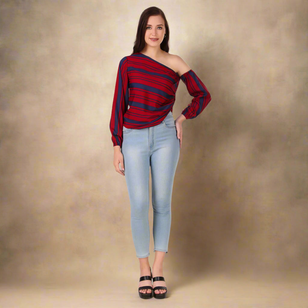 one shoulder tops for women