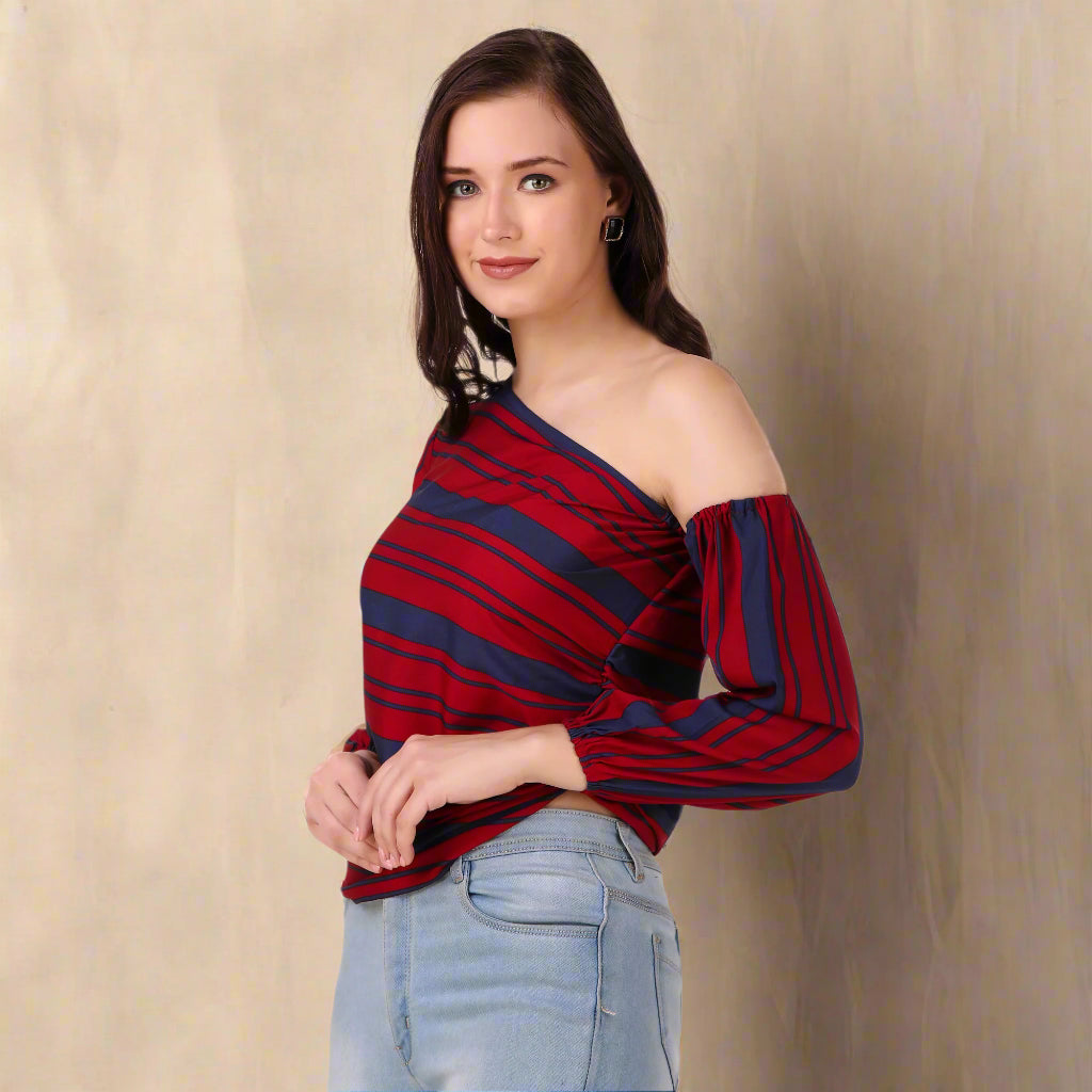 one shoulder tops for women