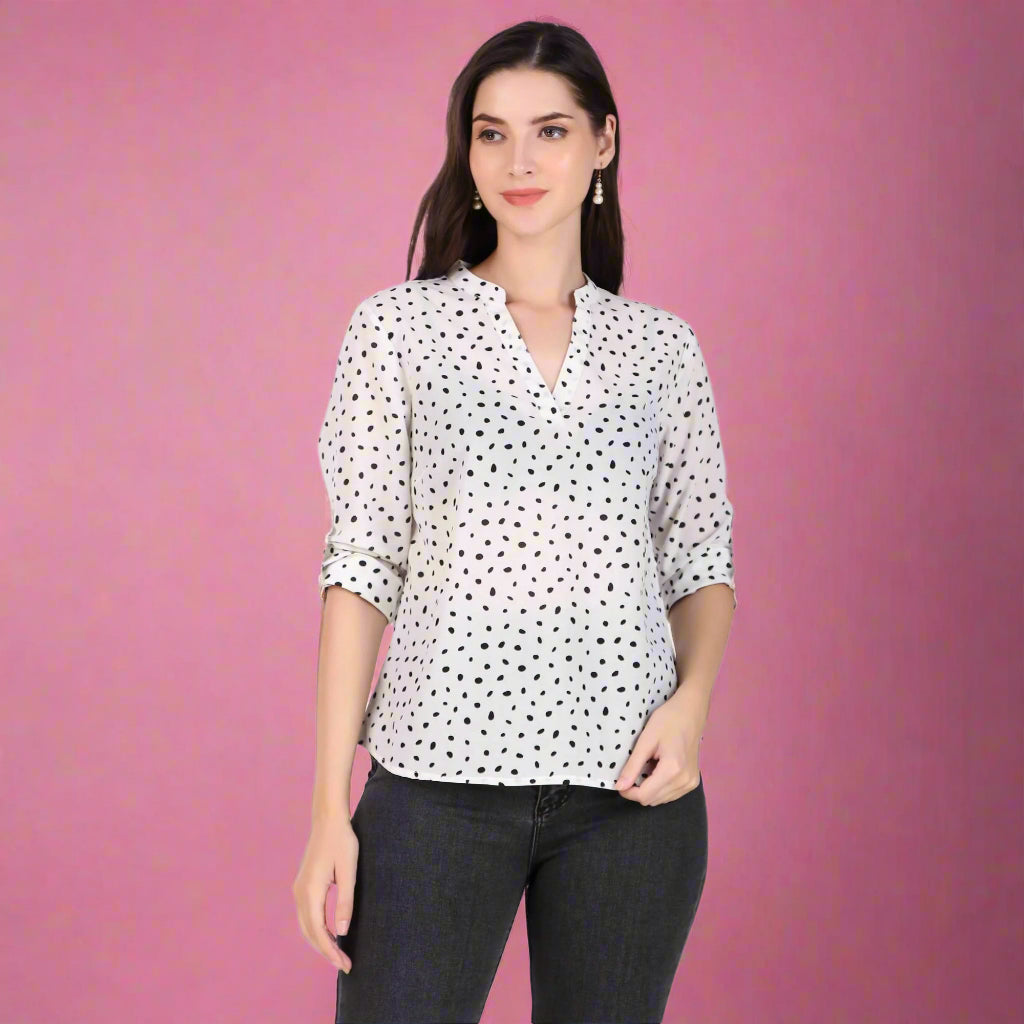 polka dot tops for ladies
